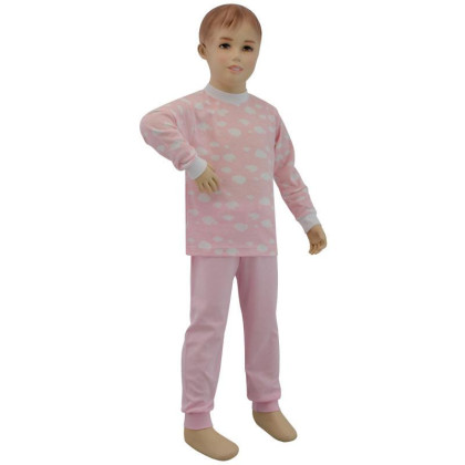 Dívčí bavlněné pyžamo růžový obláček Esito