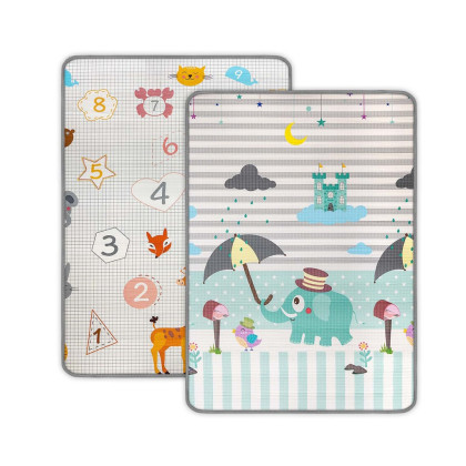 Oboustranná pěnová podložka Kinder Digits and Elephant 178 x120 cm Milly Mally