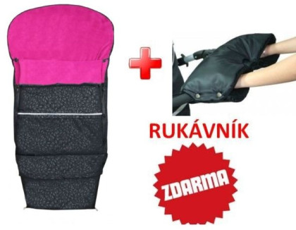 Emitex Zimní fusak Combi 3v1 Deluxe černý/fuchsie