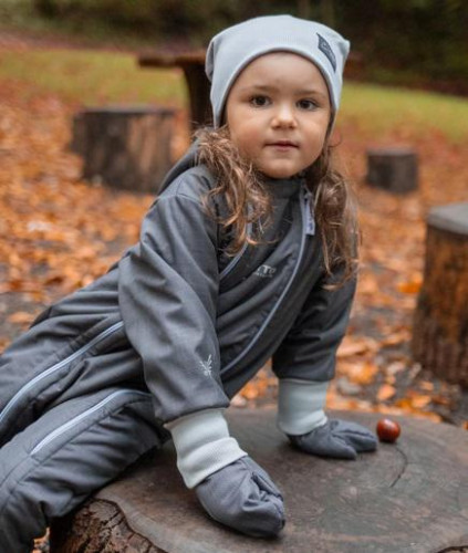 Rostoucí zimní softshellová kombinéza Lamb Grey Esito