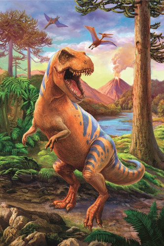 Minipuzzle dinosauři 4 druhy, 54 dílků