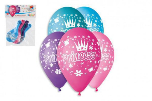 Balonek/Balonky nafukovací princezny 12'' průměr 30 cm 5 ks