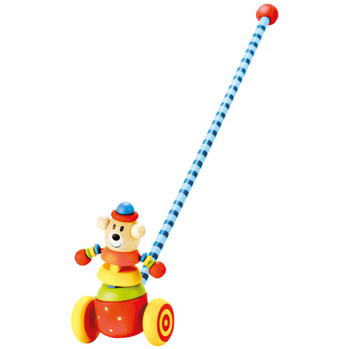 Jezdík medvěd na tyči dřevěný 55 cm
