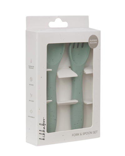 Příbor 2-dílný Platinum Silicone KikkaBoo