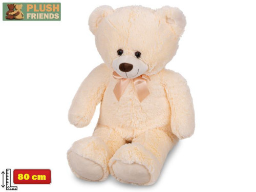 Medvěd plyšový 80 cm s mašlí 0 m+ Plush Friends