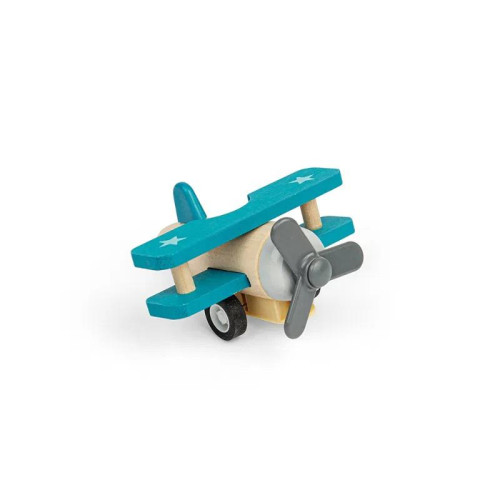 Dřevěné natahovací letadlo Dvouplošník Bigjigs Toys
