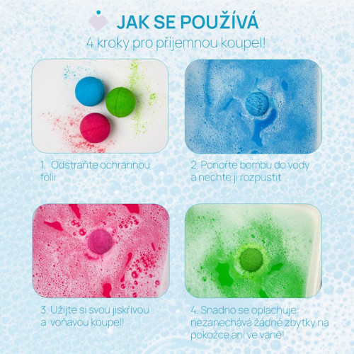 Šumivé koupelové bomby POP pro děti a teenagery 3 ks Chicco