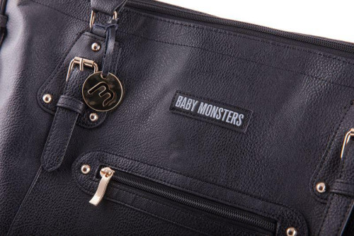 VEGAN přebalovací taška, černá Baby Monsters