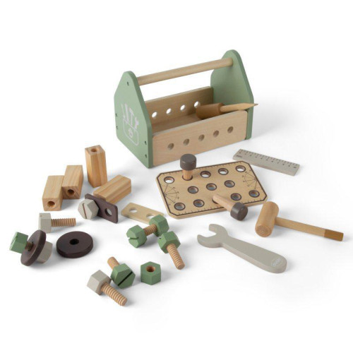 Playful Wood dřevěný box s nářadím 26 ks