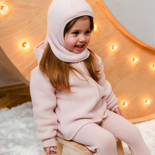 Merino dětská fleecová bunda růžová Eevi