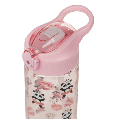 Tritanová láhev na pití s brčkem Panda 500 ml Baagl