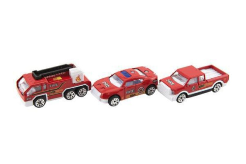 Auto hasiči kov/plast 7 cm na volný chod