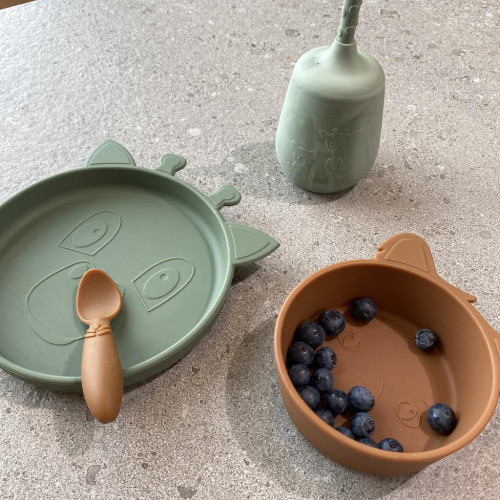 Akila Silikonový talířek 2 ks Giraf Nuuroo