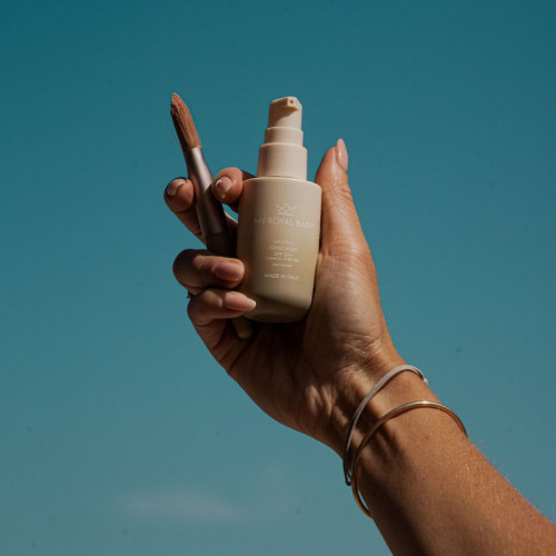 Přírodní opalovací krém SPF 50+ 50 ml + kartáček s pouzdrem