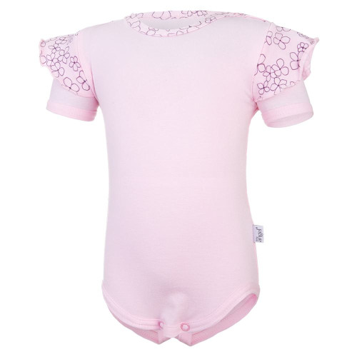 Body tenké Tisk krátký rukáv Outlast® UV 50+ Růžové baby