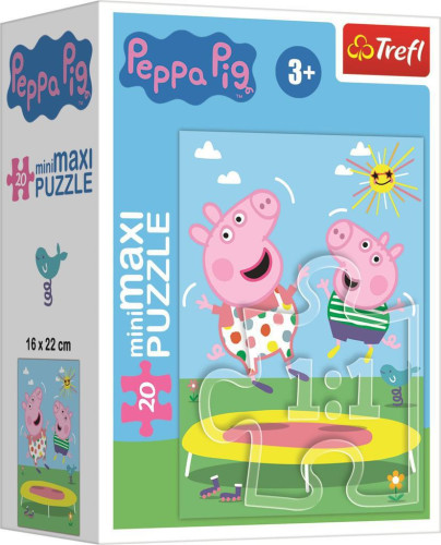 Minipuzzle Prasátko Peppa/Peppa Pig 4 druhy, 20 dílků