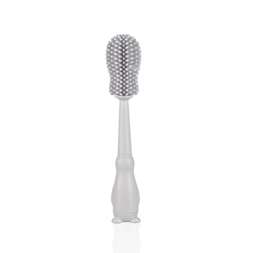 Silikonový kartáč na dětskou lahev 3 v 1 Light Grey Zopa
