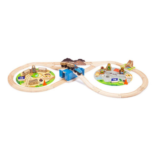 Vláčkodráha Stavba 50 dílů Bigjigs Rail