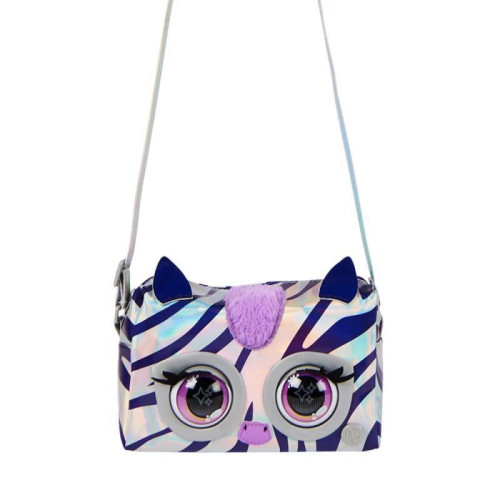 Purse Pets Metalická interaktivní kabelka Zebra