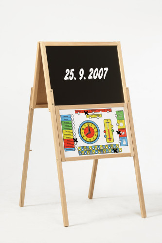Tabule skládací A 5v1 dřevo 45x90x37cm magnetická v krabici