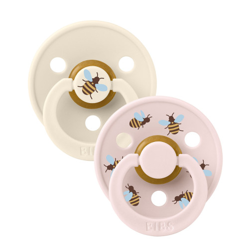 Colour Bumblebee dudlíky z přírodního kaučuku 2 ks 0 - 6 m Bibs