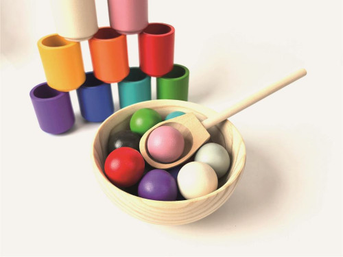 Duhové kuličky a kalíšky 12 barev 2Kids Toys