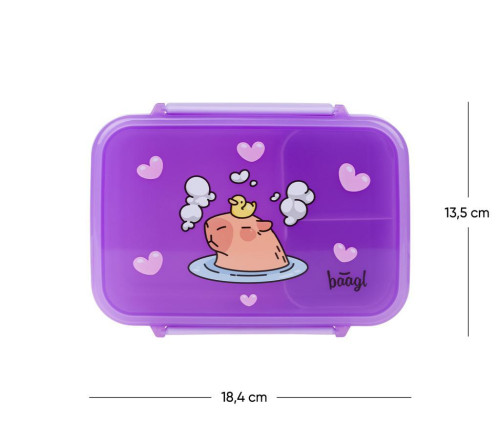Box na svačinu s přihrádkami Kapybara Baagl