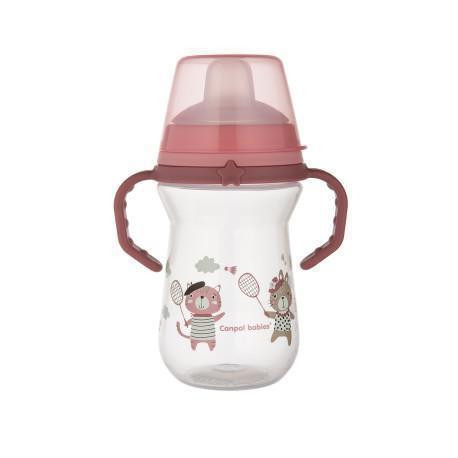 Hrneček se silikonovým pítkem FirstCup BONJOUR PARIS 250 ml Canpol Babies