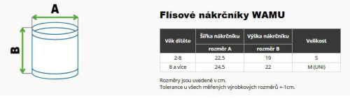 Dětský fleecový nákrčník červený (Berušky) vel. S Wamu