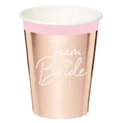 Kelímky papírové EKO - Team Bride 250 ml, 8 ks