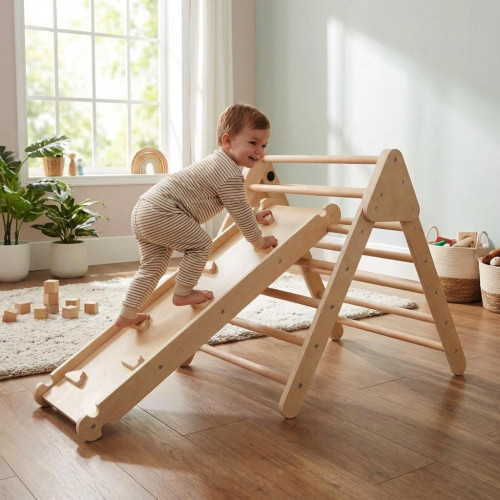 Dřevěná Montessori / Pikler lezecká sestava Baby Mix