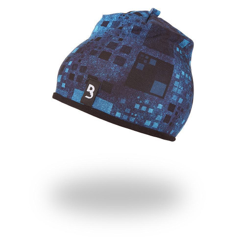 Čepice podšitá Outlast® Denim čtverce/černá