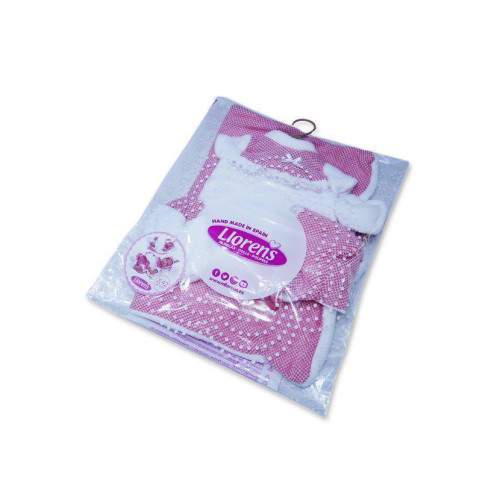 Obleček pro panenku miminko New Born velikosti 40-42 cm Llorens 3dílny červený