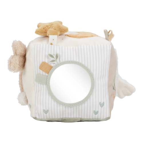 Kostka textilní s aktivitami Newborn Naturals Little Dutch