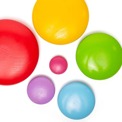 Baby Balanční hra usazování barevných oblázků Bigjigs