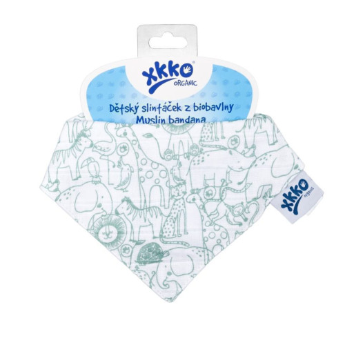Dětský slintáček Organic Staré časy Kikko Safari W