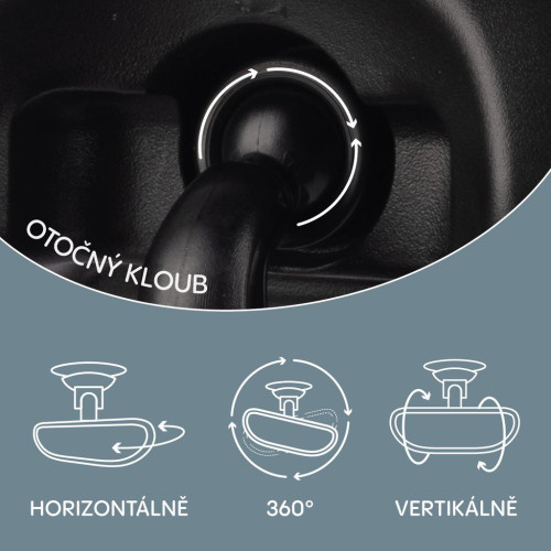 Malé zpětné zrcátko Deluxe Black Zopa