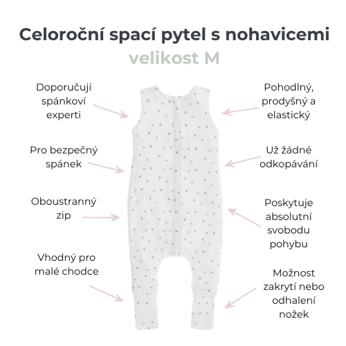 Celoroční spací pytel s nohavicemi Sleepee Meadow