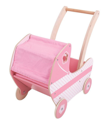 Dřevěný kočárek pro panenky Bigjigs Toys