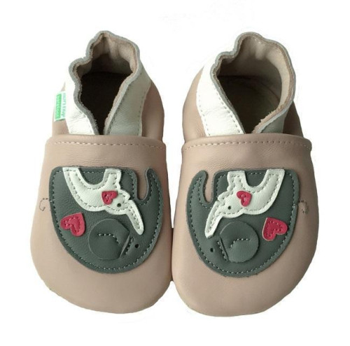 Kožené capáčky Barefoot Vel. L (12-18 měs.) Hopi Hop