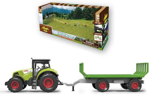 Traktor s přívěsem se zvukem a světlem