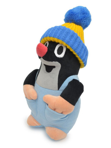 Krtek malý v kalhotkách s kulichem modrý 28 cm