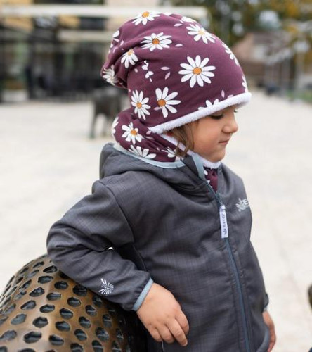 Zimní čepice spadená Daisy Vínová Esito
