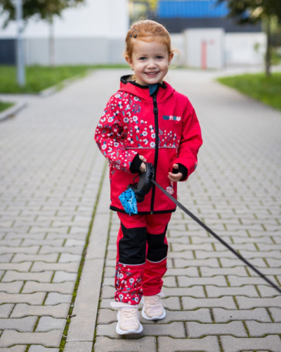 Softshellová bunda dětská Berušky červená Wamu
