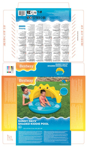 Nafukovací bazének se stříškou Slunce 1,01 m x 97 cm x 71 cm Bestway