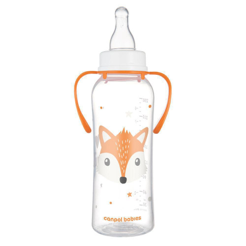 Láhev úzkohrdlá s úchyty Cute Animals 250 ml Canpol babies