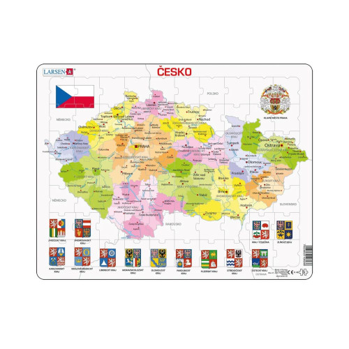 Česká republika kraje 70 dílků Edu puzzle Dino