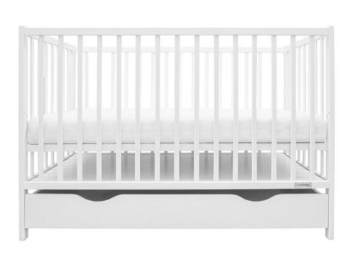 Dětská postýlka se šuplíkem New Baby BASIC bílá