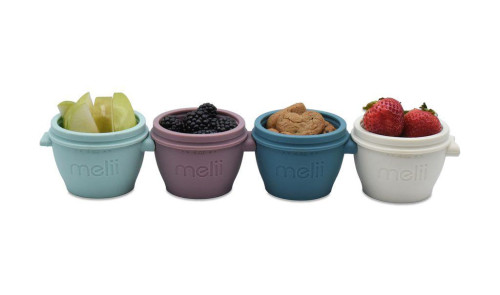 Silikonové kelímky na potraviny Snap&Go 118 ml - 4ks Luxe pastelové Melii