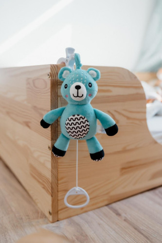 Natahovací hrací strojek plyš 30 cm závěs na postýlku/kočárek Babyted